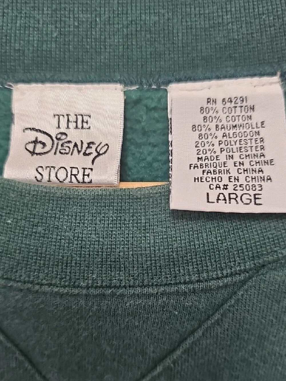 Disney Dark Green Lady and the Tramp Crew Embroidered Sweatshirt